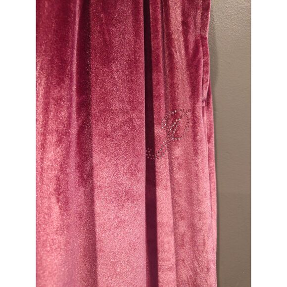 Vs Pink Mauve velour pants with rhinestone "P" Medium NWT - Picture 3 of 3